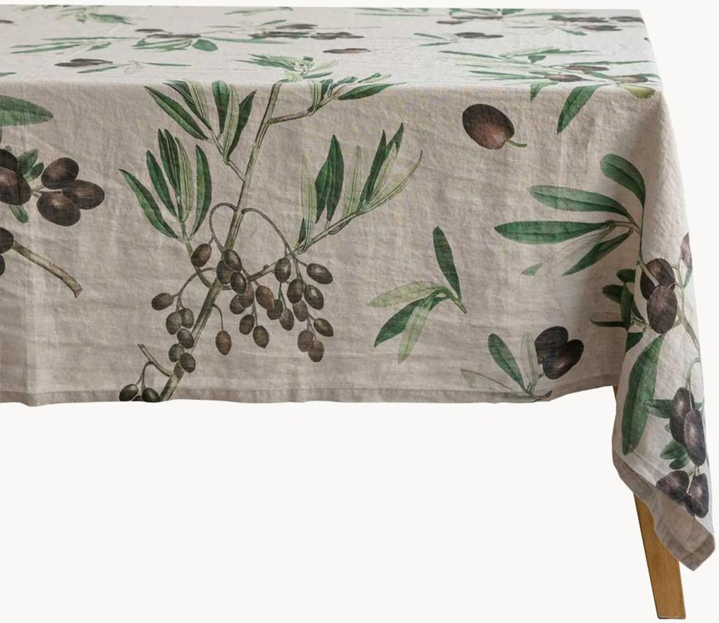 Linnen tafelkleed Olives