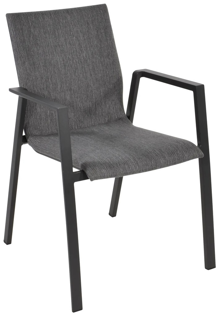 Lesli Living  Tuinstoel Stapelbaar - Fardau Negro - Antraciet - Lesli Living