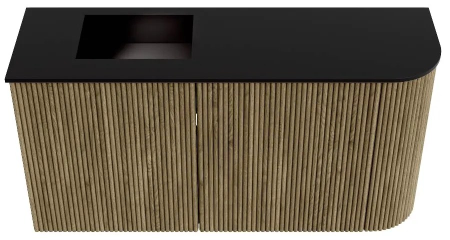Mondiaz Joya 80cm toiletmeubel ronding rechts dusk met wastafel faye links 1 kraangat urban