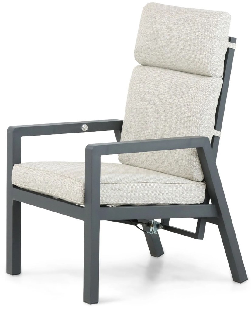 Verstelbare Tuinstoel Aluminium Grijs-antraciet Lifestyle Garden Furniture Albelli