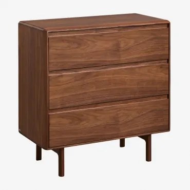 3-laden Commode 80x40 Cm In Treveris Hout Marrón Nogal Oscuro - Sklum