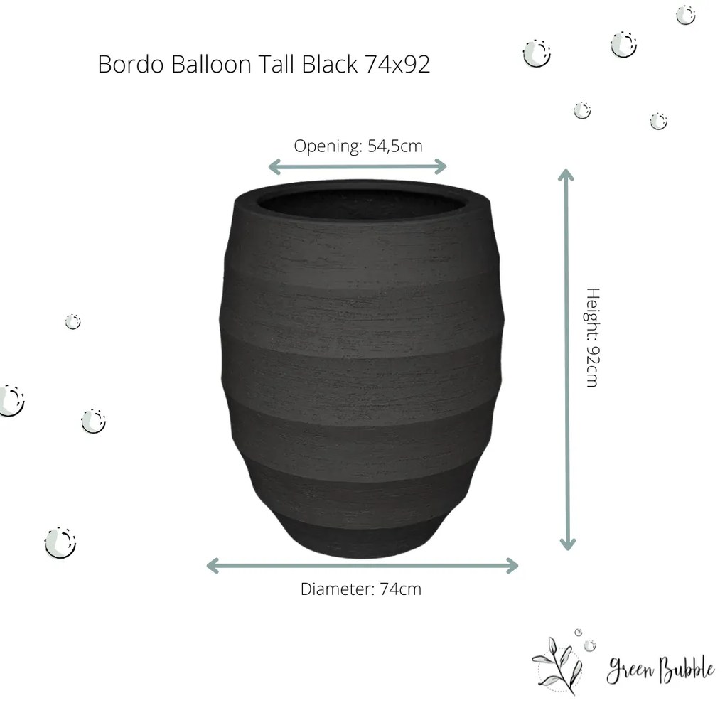 Pot Bordo Tall Balloon Black