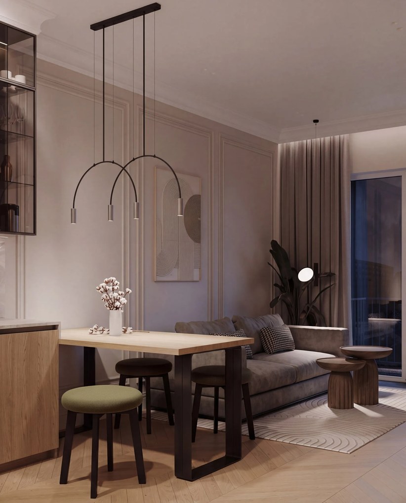 Mazzoni ZOI Groen (stof Storm 34)/zwart beuken onderstel - RONDE GESTOFFEERDE KRUK VOOR KEUKEN/WOONKAMER