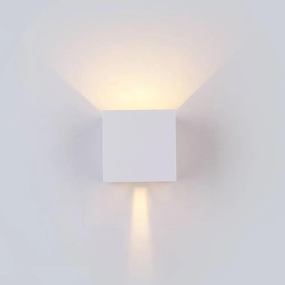 LED wandlamp 6 Watt 3000K tweezijdig oplichtend IP65 witte Cube