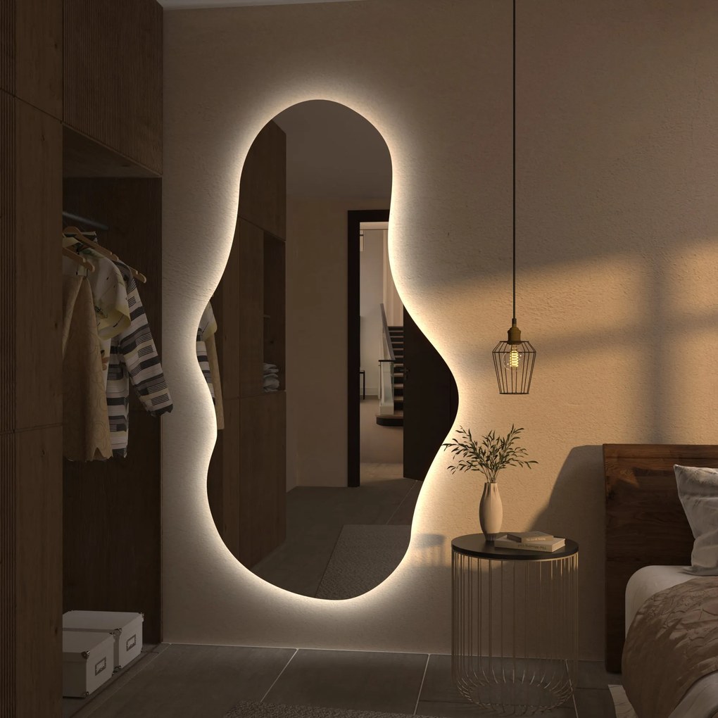 Golvende spiegel met LED-verlichting G1