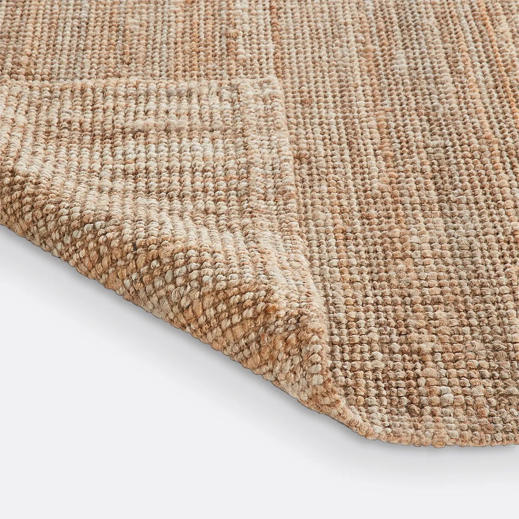 Rechthoekig vloerkleed in jute, Aftas