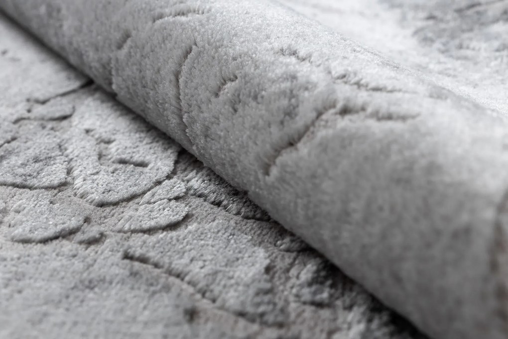 Tapijt MEFE modern  Rond ,  6182 Beton - Structureel,  twee poolhoogte , grijskleuring