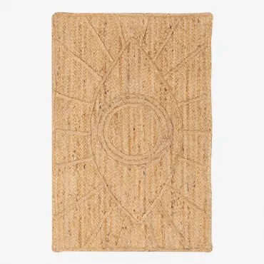 Xl Rechthoekige Deurmat 60x90 Cm Gevlochten Van Jute Elaine Yute - Sklum