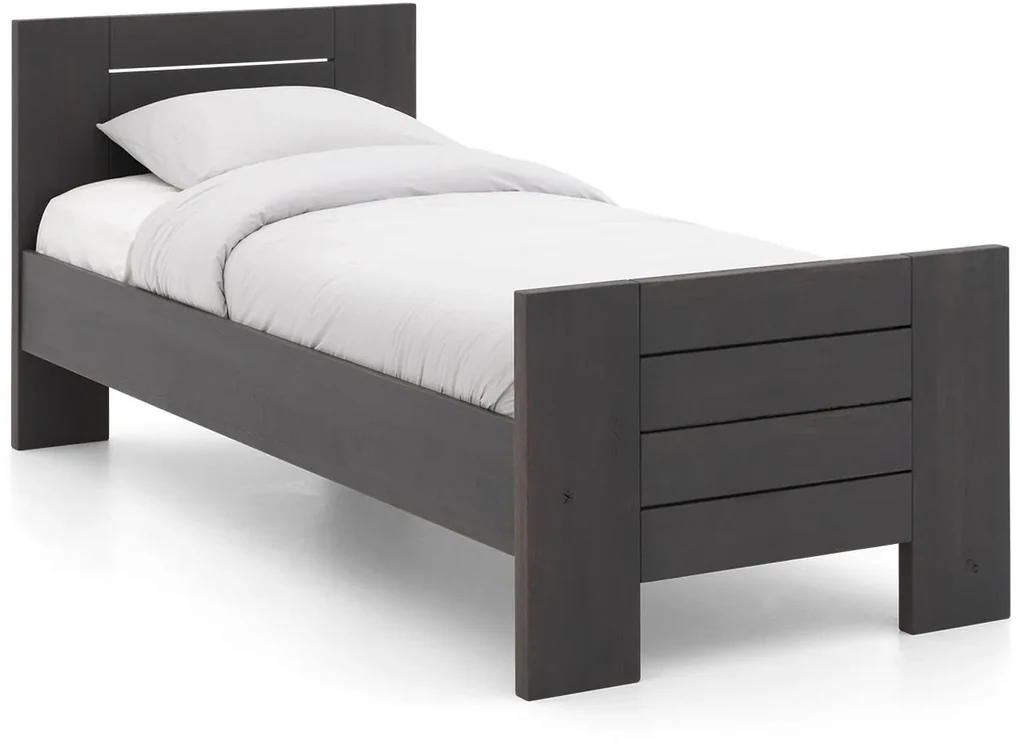 Goossens Bedframe Aberson, 90 x 200 cm met hoog voetbord