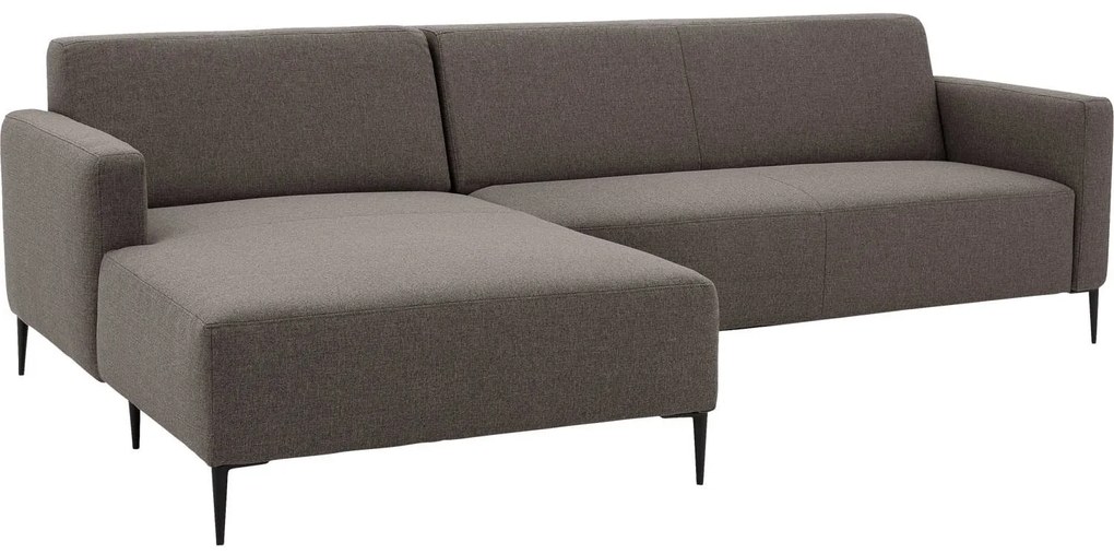 Goossens Key West bruin, stof, 2,5-zits, modern design