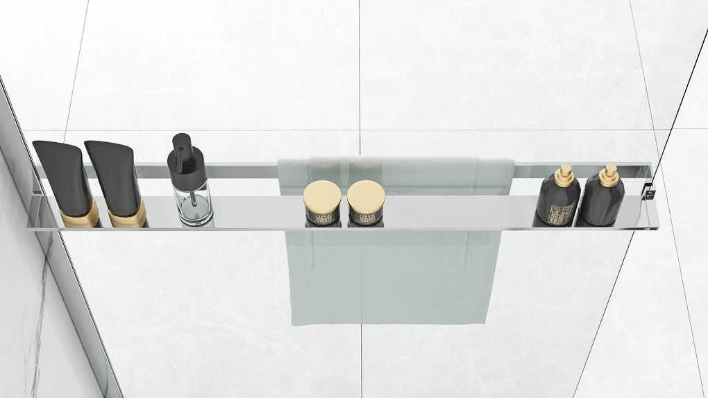 Handdoekenrek EVO CHROME plank voor douchewanden