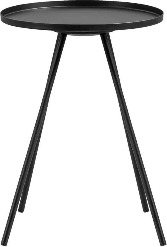 Bijzettafel Leicester - mat zwart - 56x40 cm - Leen Bakker