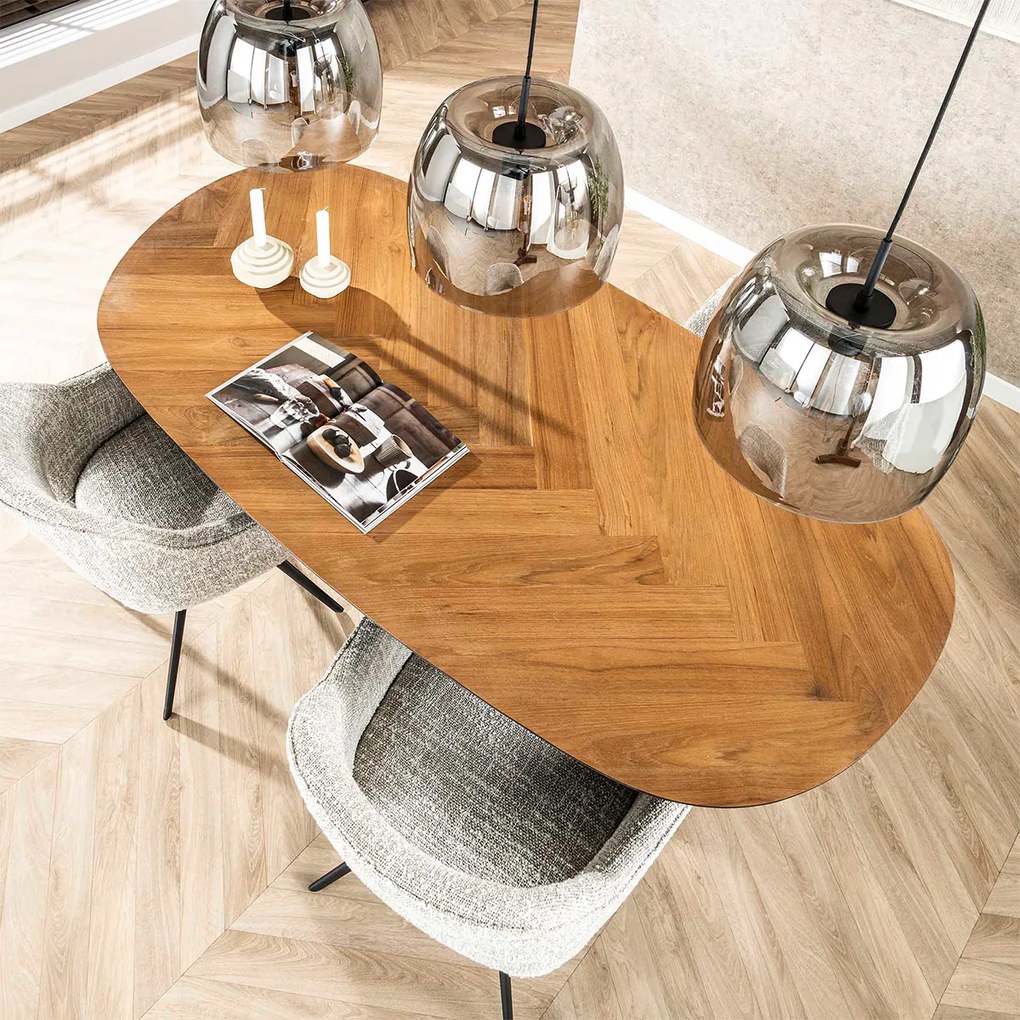 Organische Eetkamertafel Teak 180 Cm - 180 X 95cm.