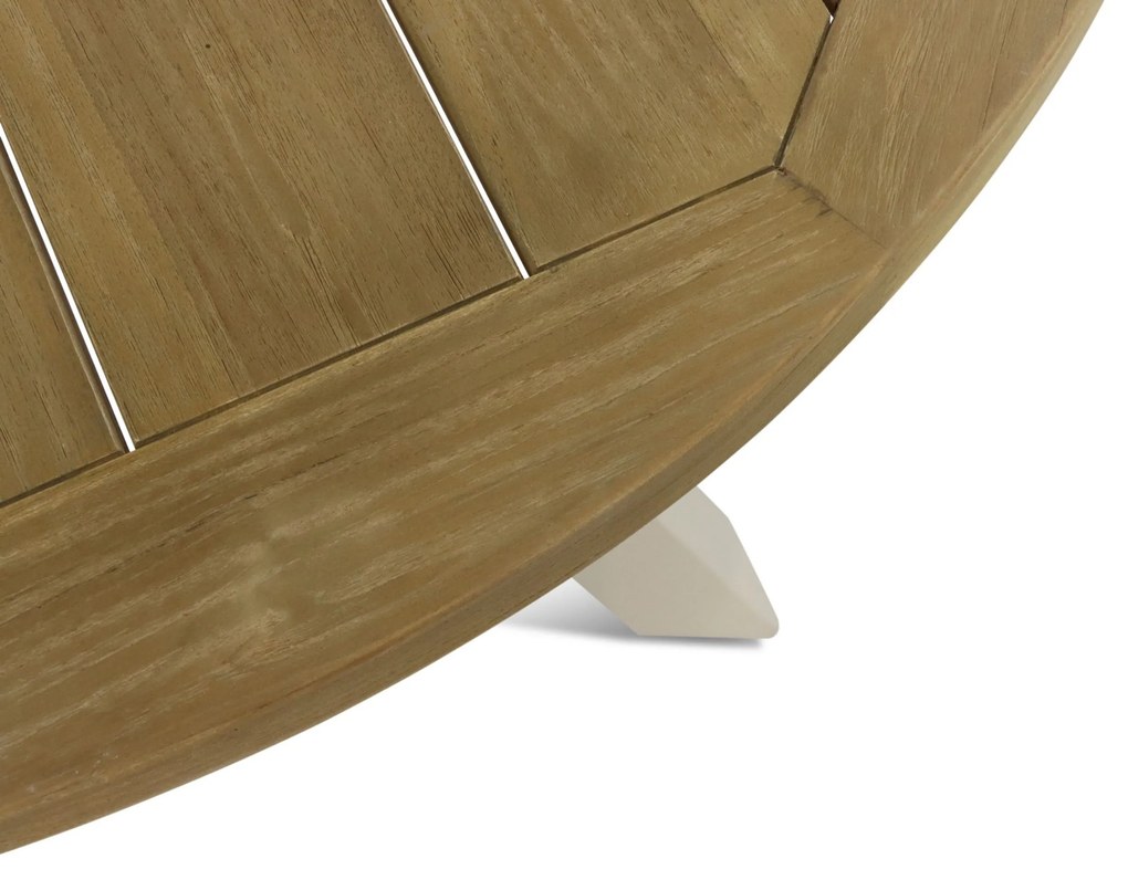 Tuinset Ronde Tuintafel 4 personen Rope Zand/Beige 4 Seasons Outdoor Calma/Rockville