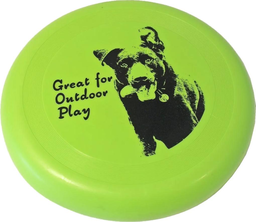 Hondenspeelgoed frisbee drijvend 23 cm groen