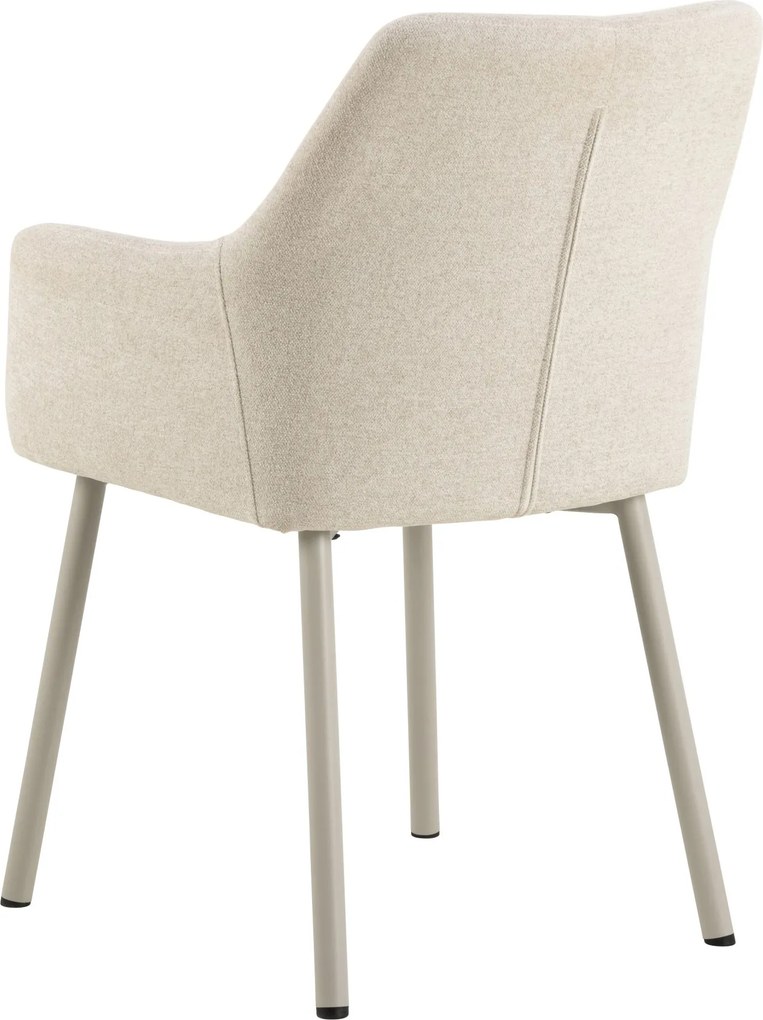 VERA Beige (stof Apia 453)/beige frame - MODERNE KUIPVORMIGE GESTOFFEERDE STOEL VOOR WOONKAMER / LOFT