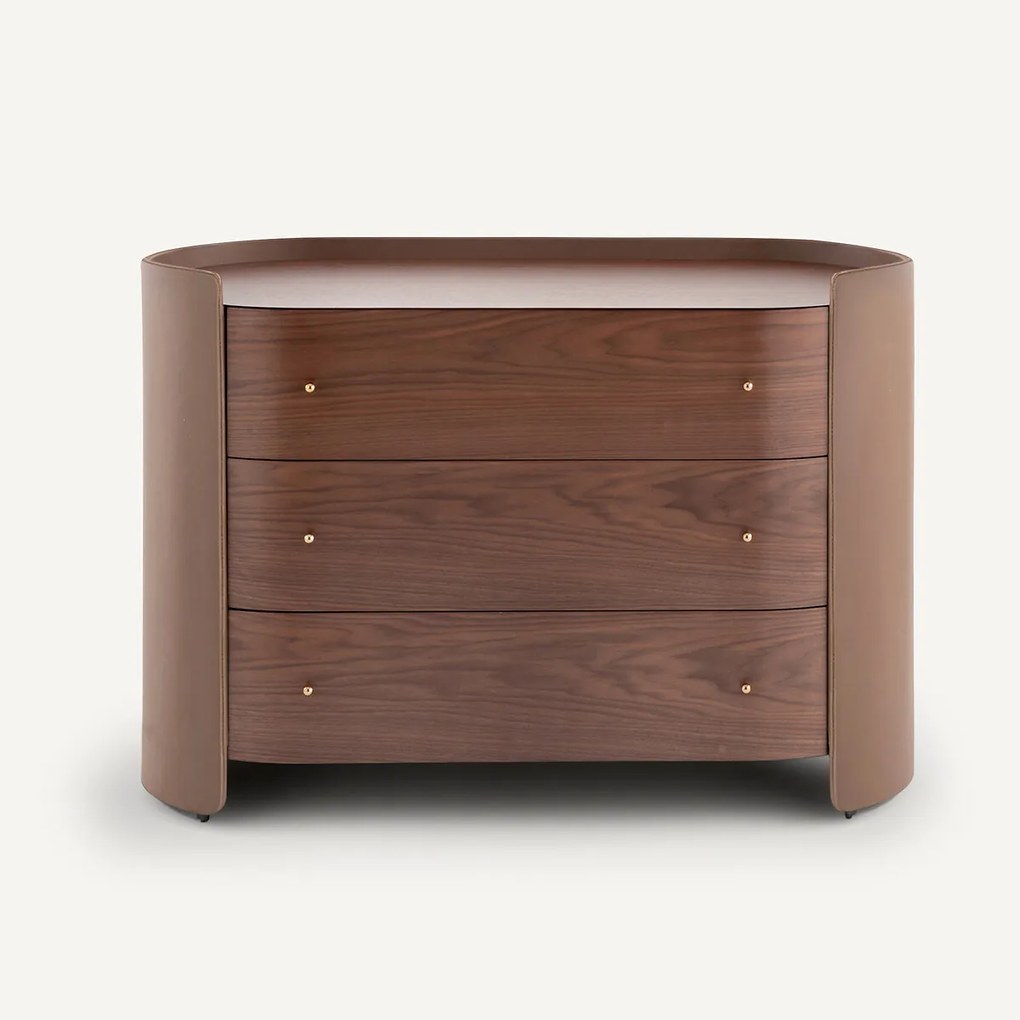 Commode notenhout/leer, Firmo