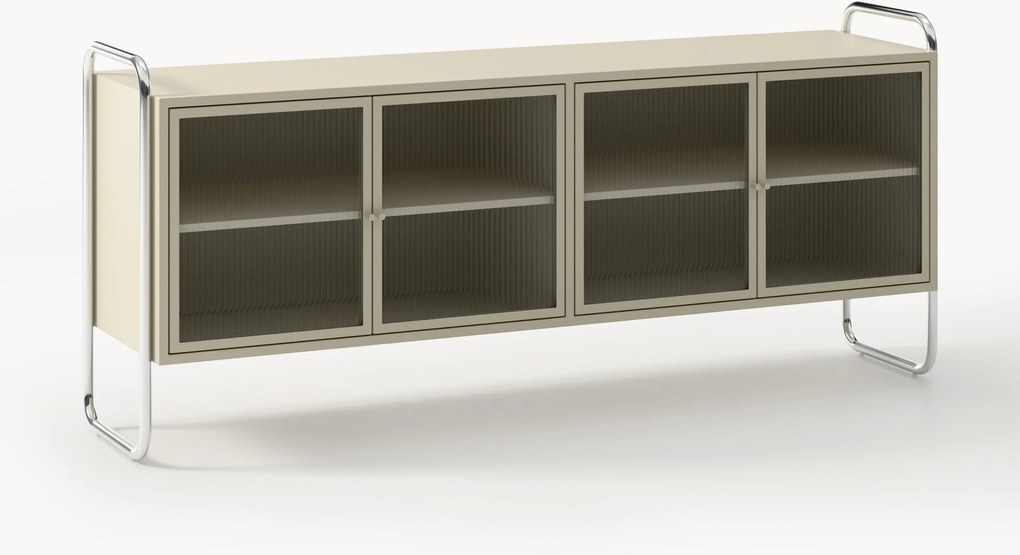 Metalen dressoir Robyn met glazen front