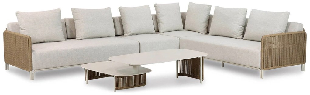 Hoek loungeset 6 personen Aluminium/rope Taupe Coco Colorado