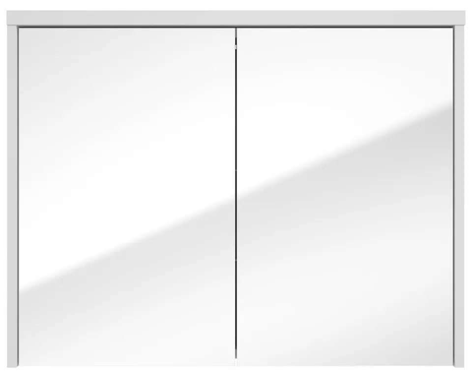 Fontana Basic spiegelkast 80cm met 2 deuren wit mat