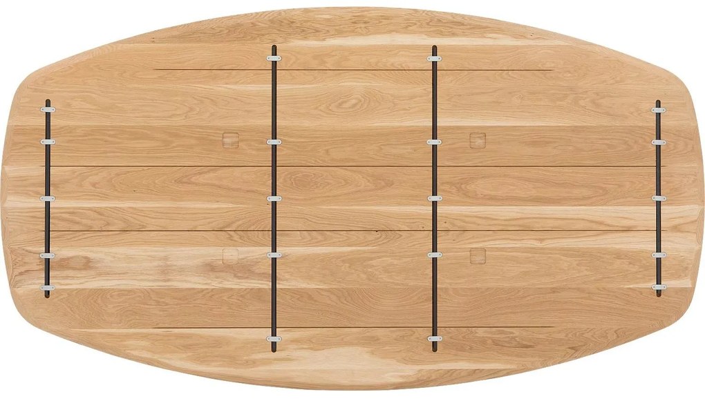 Goossens Excellent Eettafel Uniek, Semi ovaal 180 x 100 cm