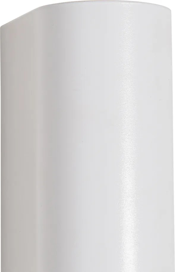 Moderne buiten wandlamp wit kunststof ovaal 2-lichts - Baleno