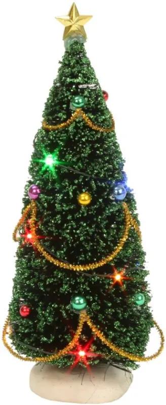 Kerstboom met verlichting 15 cm hoog