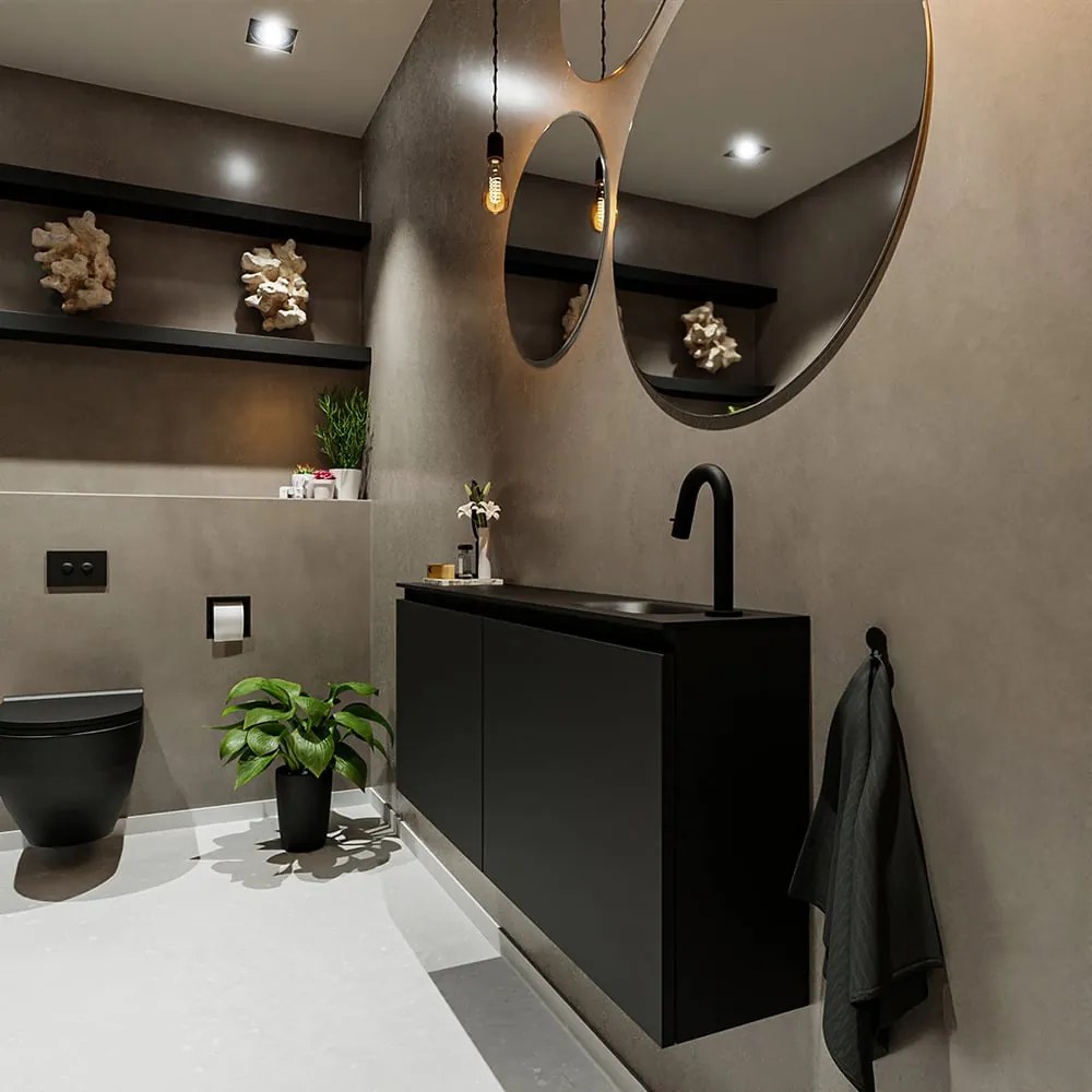 Mondiaz Ture 120cm toiletmeubel urban met wastafel urban rechts 1 kraangat