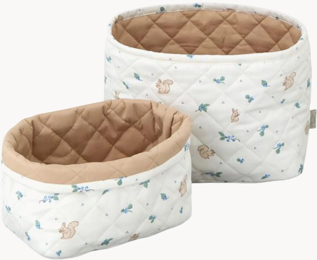 Opbergmanden Blueberries van biokatoen, 2-delig