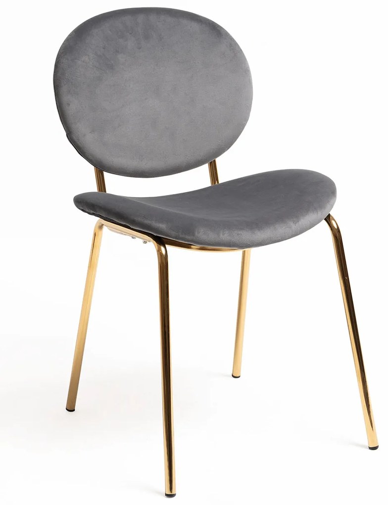 Lenor gouden fluwelen stoel