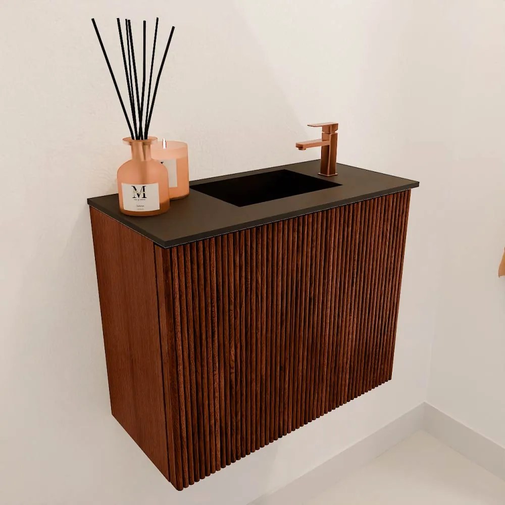 Mondiaz Joya 50cm toiletmeubel ruby met wastafel faye rechts 1 kraangat urban