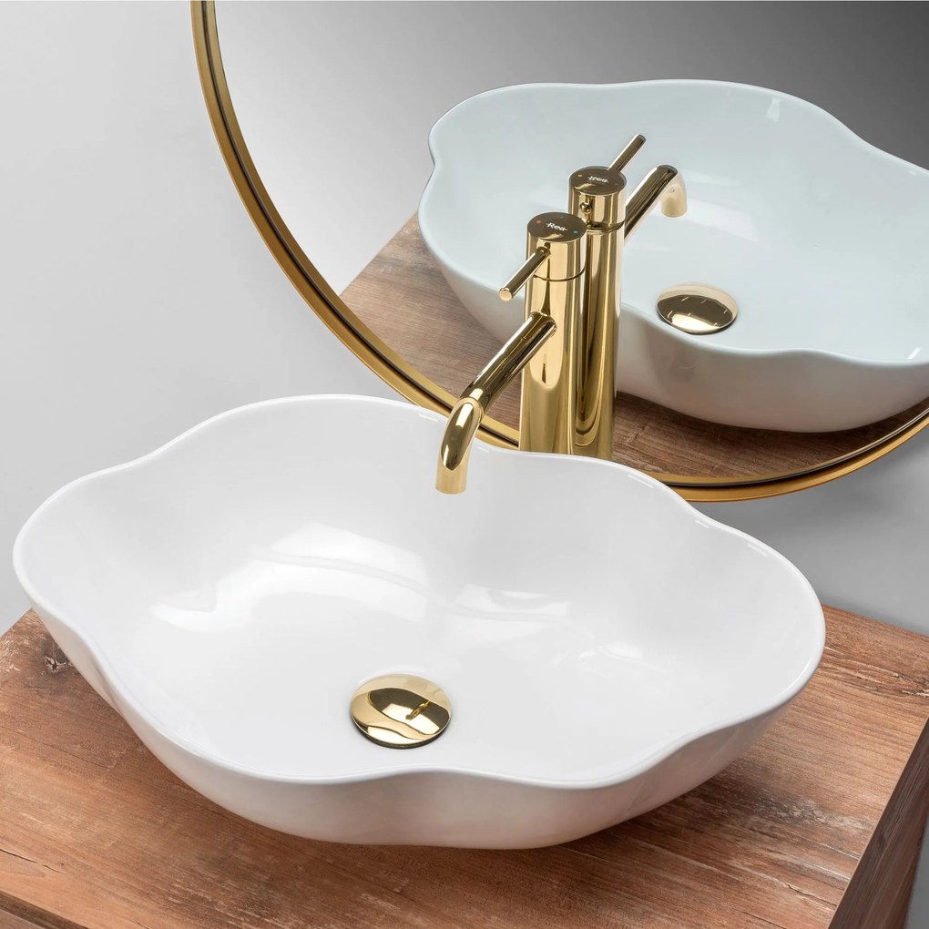 Opzetwastafel Rea Pearl White