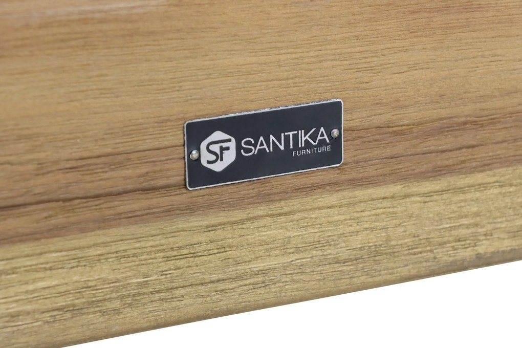 Tuinstoel Aluminium/teak Taupe-naturel-bruin Santika Supreme