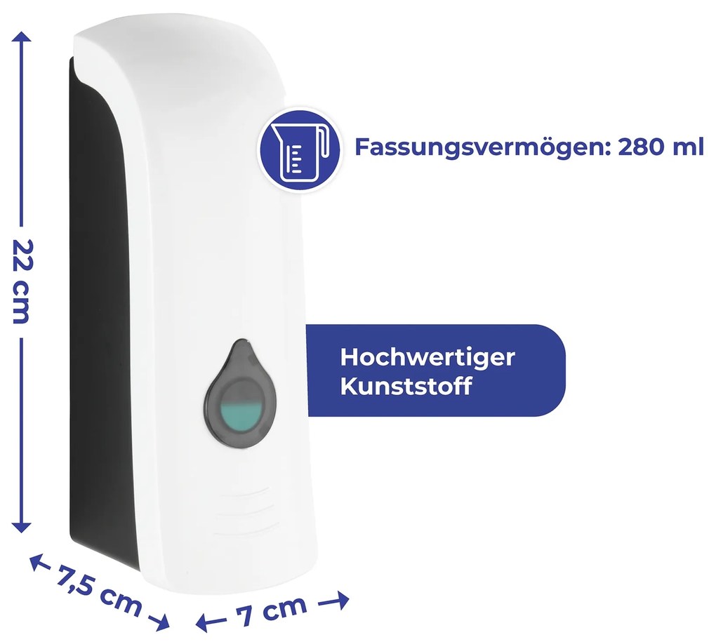 Wenko Ranera desinfectie & zeep wanddispenser 280 ml kunststof wit mat