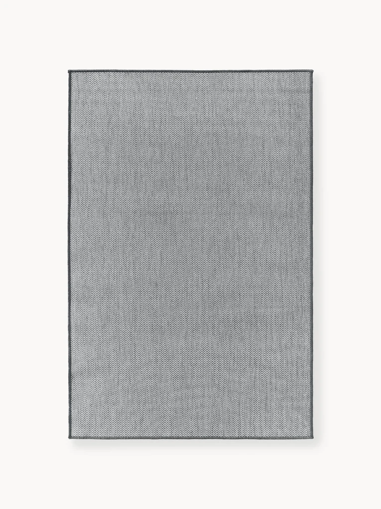Outdoor dubbelzijdig vloerkleed Cort met zigzag patroon