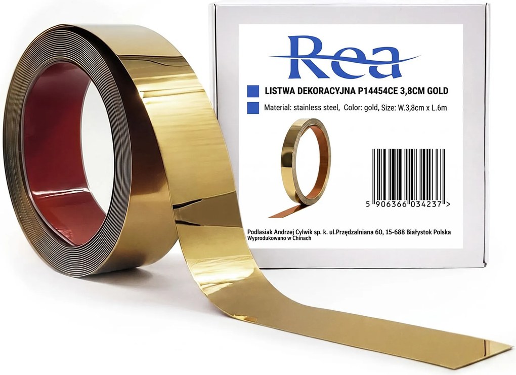 Zelfklevende decoratieve sierlijst Rea P14454CA 3,8cm Gold