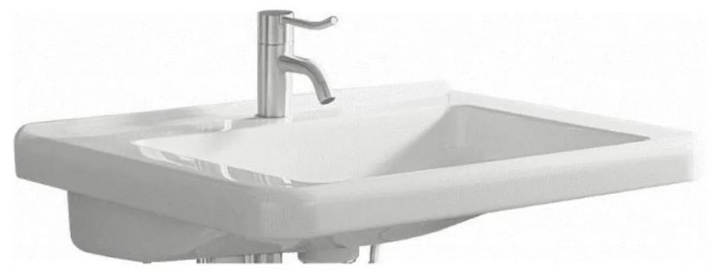 Rolstoelwastafel Sphinx Serie 300 Comfort 55x52,5x15,5 cm Keramiek Wit (met kraangat en overloop)