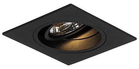 Set van 6 Moderne inbouwspot zwart verstelbaar - Chuck 70