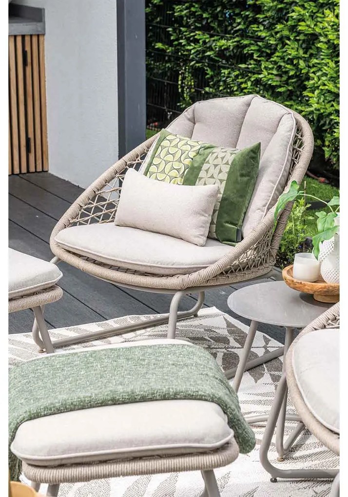 Garden Impressions Roswell loungestoelen - Fons bijzettafel Ø45x41 cm