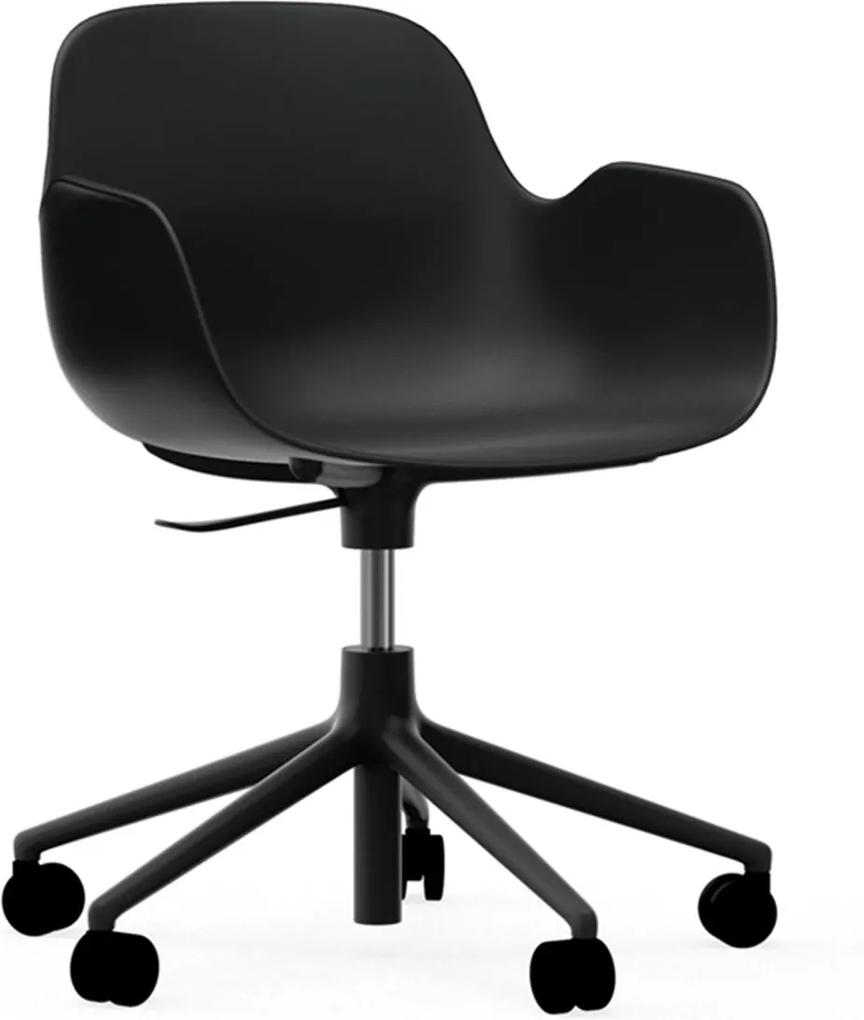 Normann Copenhagen Form Armchair Bureaustoel Met Zwart Onderstel Zwart