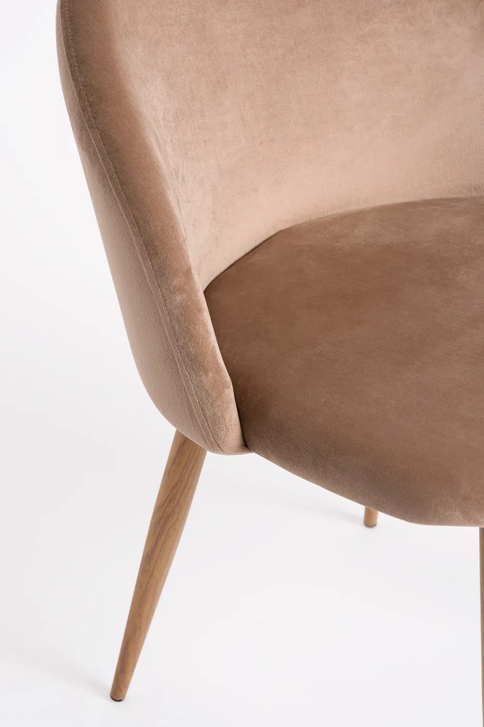 Set 4 fluwelen Vint Stoelen