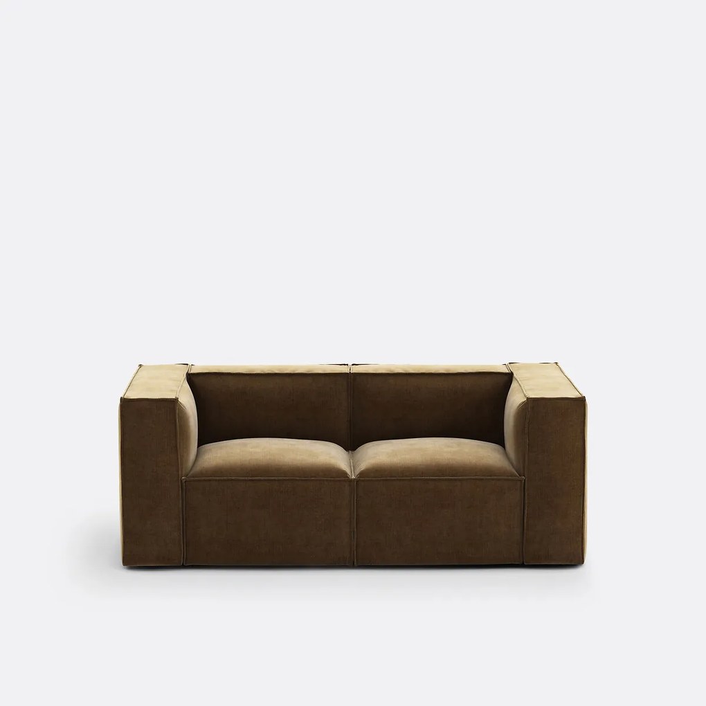 Modulaire bank, 2-zit, in vintage ribfluweel, Seven