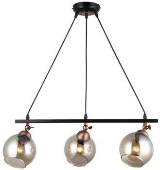 Kroonluchters, ophangingen en plafondlampen Multicolour Homemania  Serrta Hanglamp, Zwart, koper, 15x60x90cm