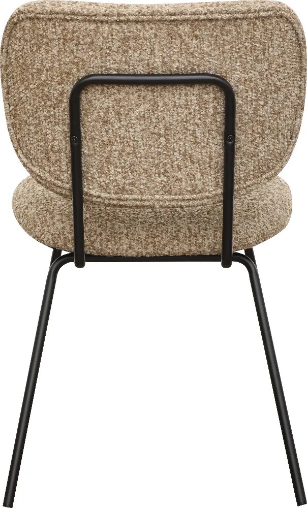 Moderne Eetkamerstoel Beige Boucle