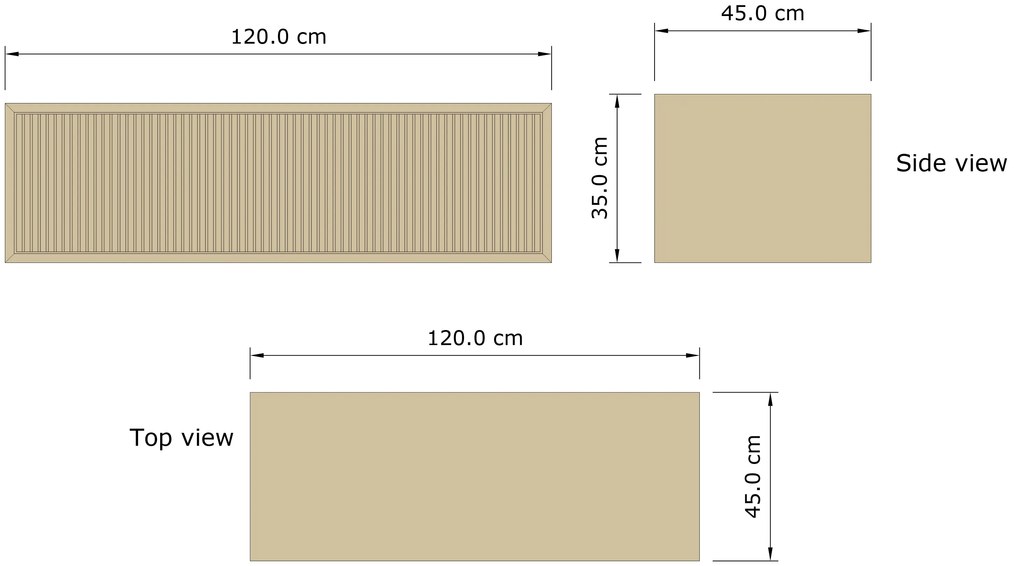 Gliss Design Joa badmeubel met 2 lades 120cm castle brown