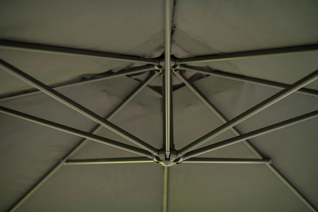 Garden Impressions Corfu parasol 250x250 - donker grijs