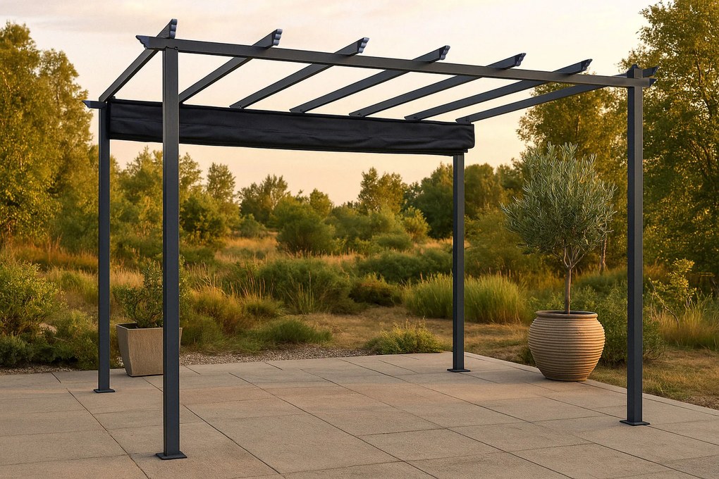 The Outsider Pergola Eva - Zwart - Aluminium - 295x295cm - The Outsider