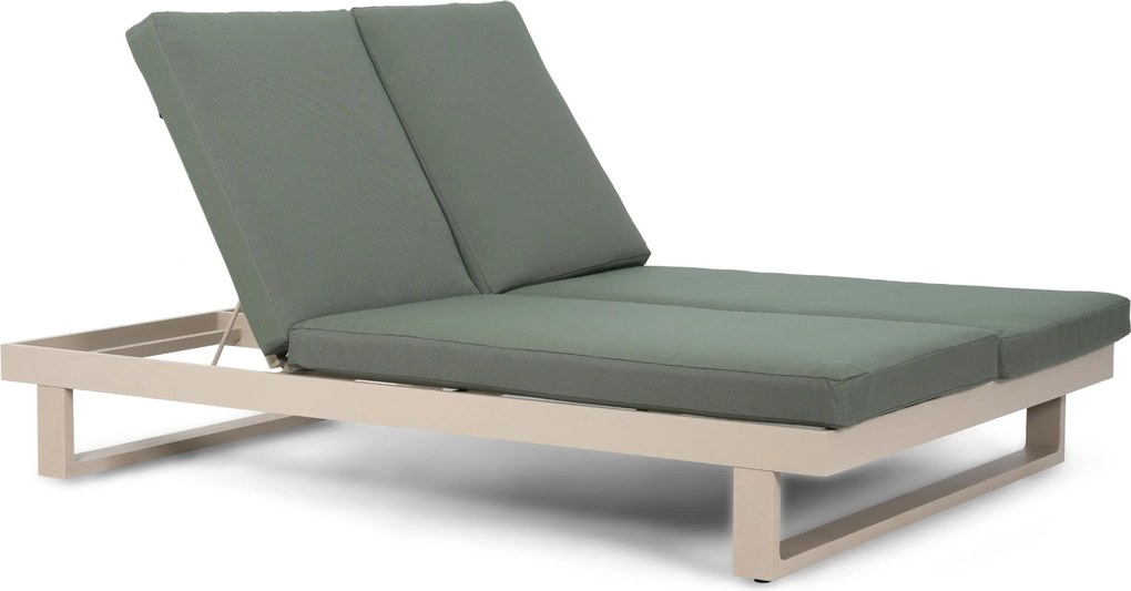 Lifestyle Garden Furniture Massimo Ligbed Met Kussen Loft/moss Green Aluminium Taupe