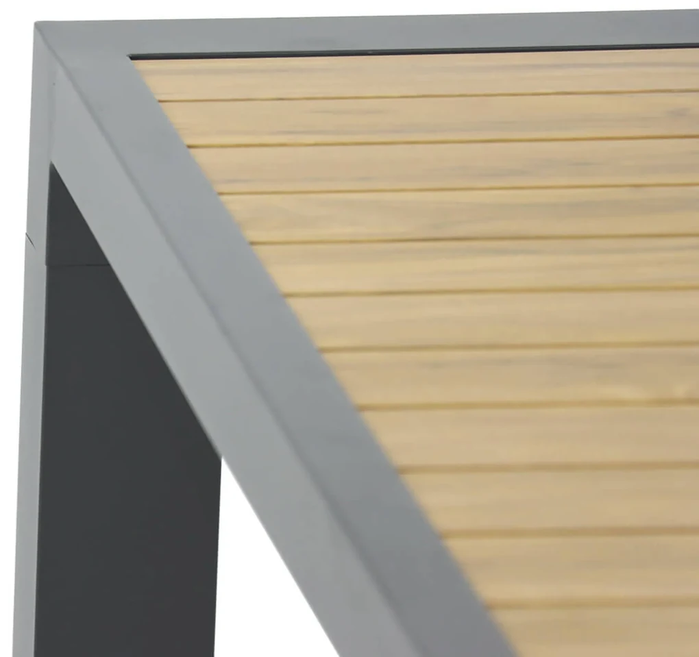Dining Tuintafel rechthoekig 180 x 100 cm Aluminium Grijs Borello