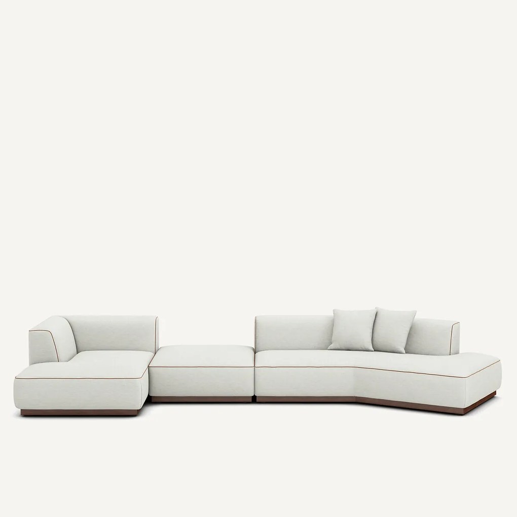 Open hoekbank links XL keperstof, JACOPO